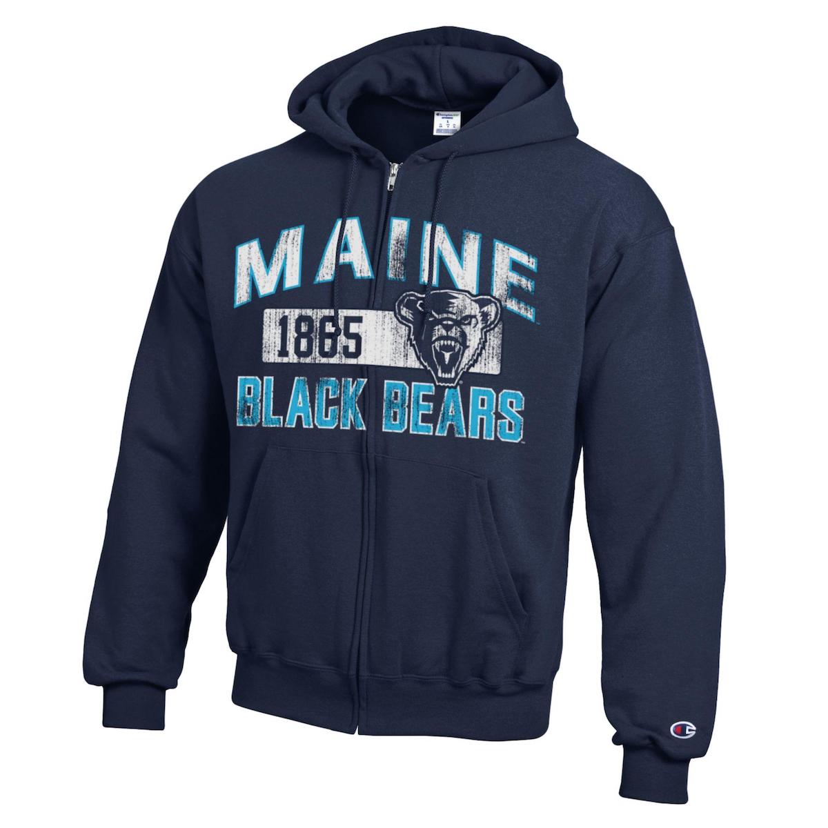 Champion Maine 1865 Black Bears Full Zip Hoodie
